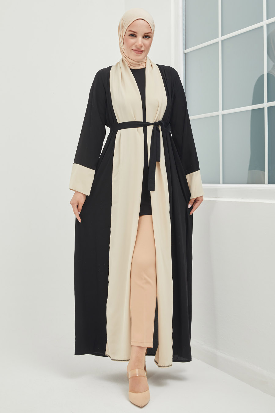 Tesettür Abaya - Bej Tesettür Abaya - Bej