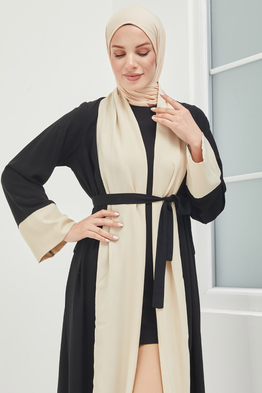Tesettür Abaya - Bej Tesettür Abaya - Bej
