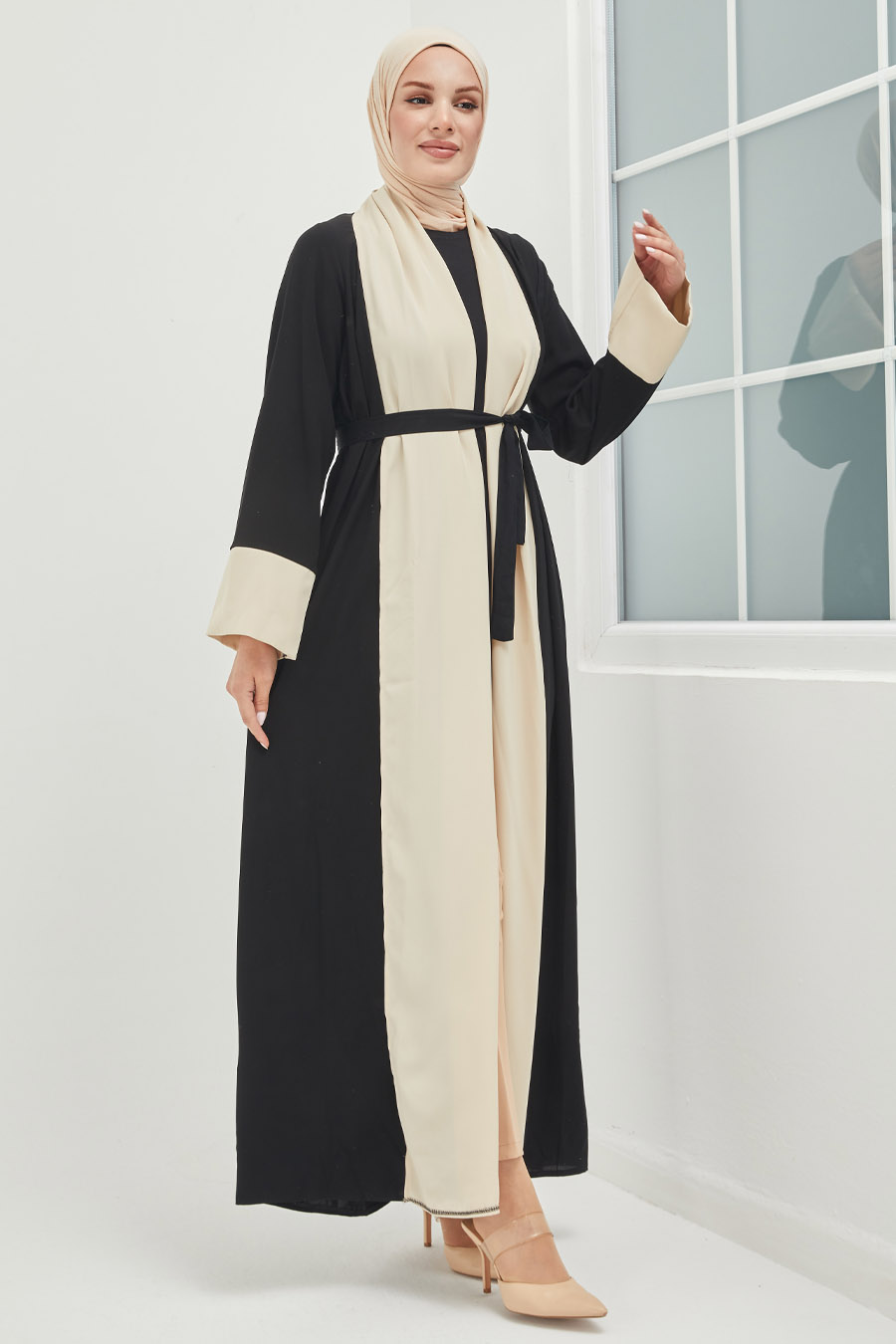 Tesettür Abaya - Bej Tesettür Abaya - Bej