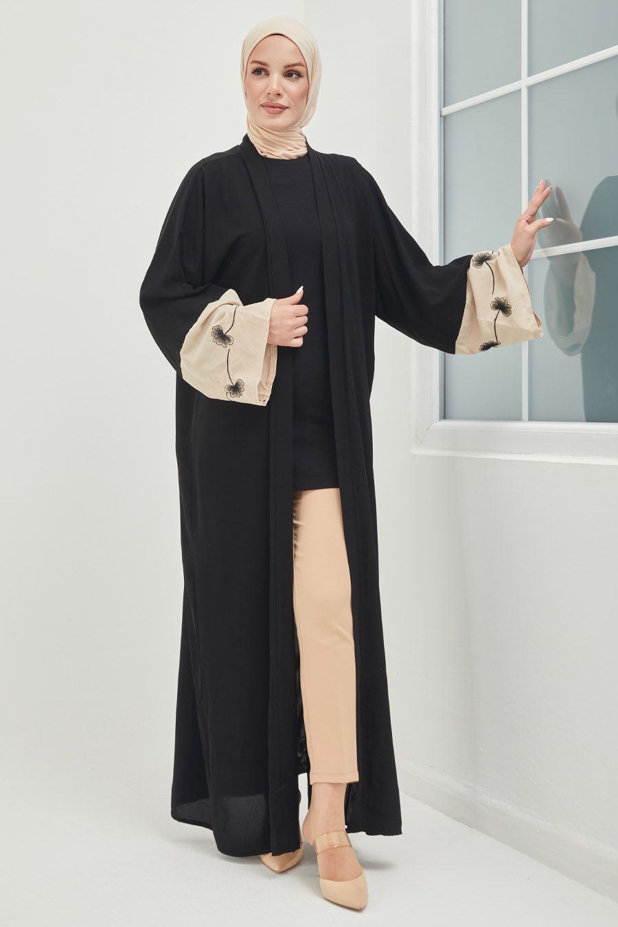 Tesettür Abaya - Siyah