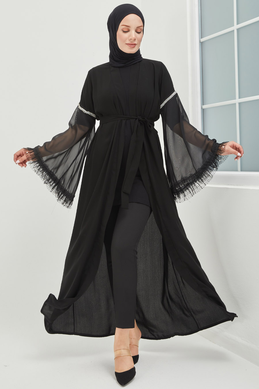 Tesettür Abaya - Siyah Tesettür Abaya - Siyah
