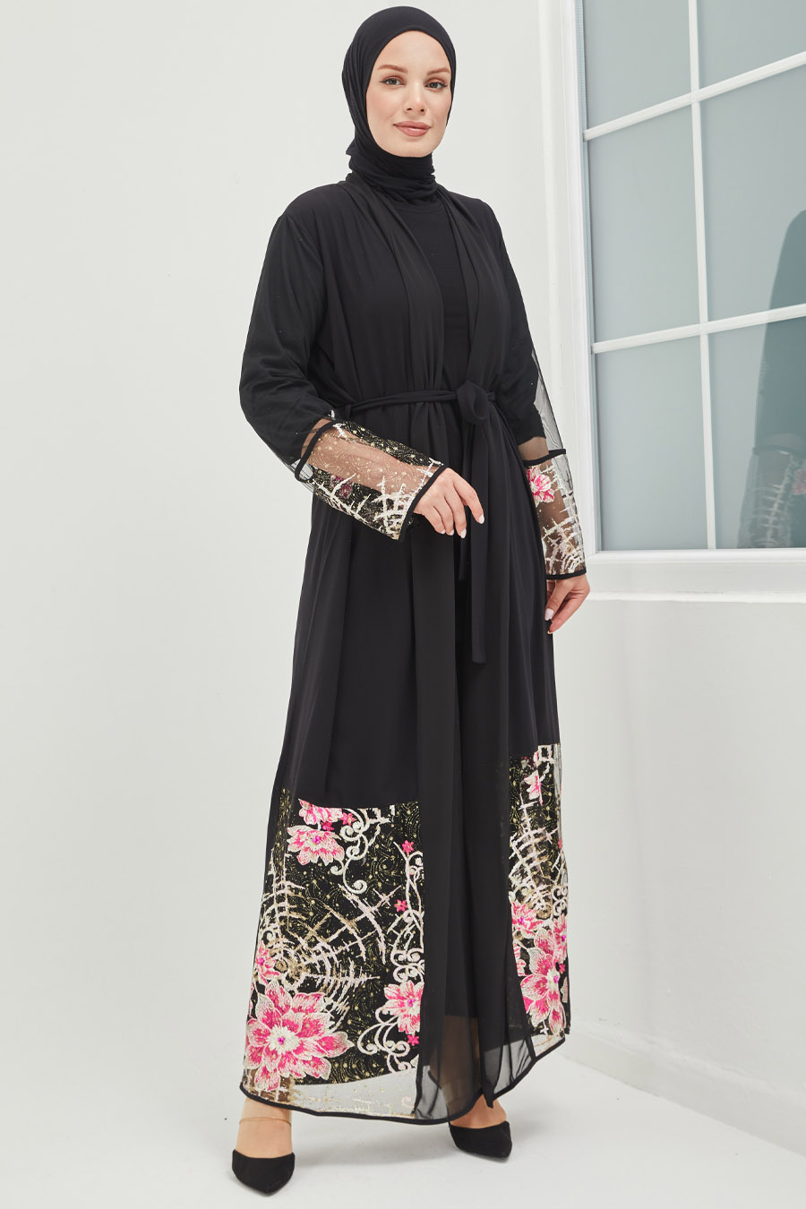 Tesettür Abaya - Siyah
