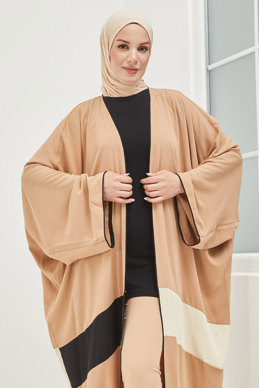 Tesettür Abaya - Krem Tesettür Abaya - Krem