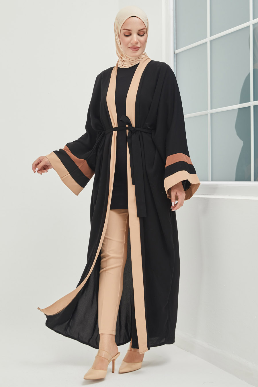 Tesettür Abaya - Taba