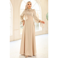 Beige Evening Dress