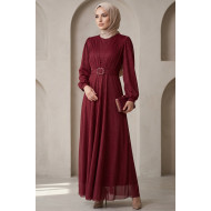 CLARED RED EVENING DRESS