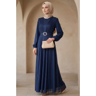 NAVY BLUE EVENING DRESS