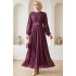 PLUM COLOR EVENING DRESS