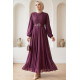 PLUM COLOR EVENING DRESS