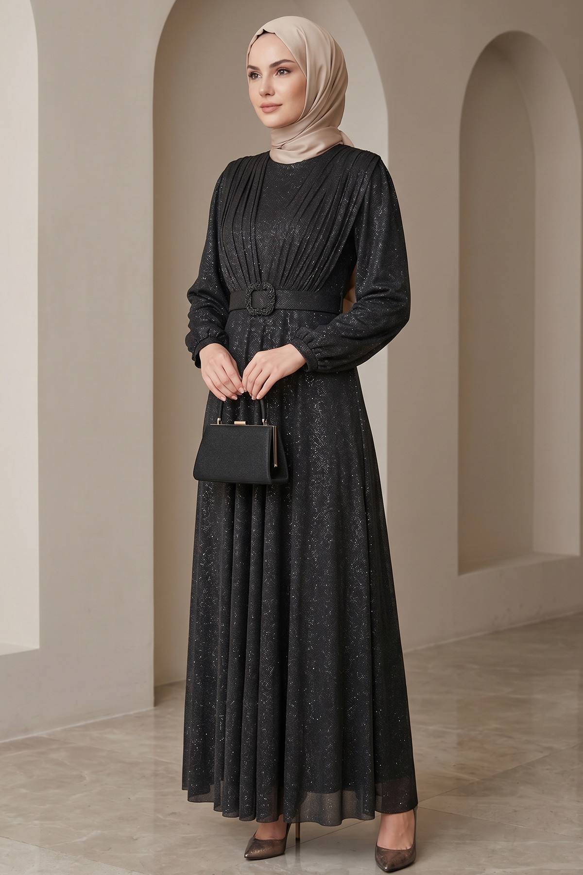 BLACK EVENING DRESS