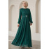 GREEN EVENING DRESS