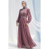 ROSE COLOR EVENING DRESS