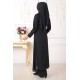 Şifon İkili Tesettür Takım - Siyah