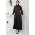 Tunic and Skirt Suit - Black