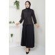 Tunic and Skirt Suit - Black