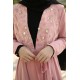 Desenli Abaya-Pembe