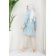 Tunic and Pant Suit - Baby Blue