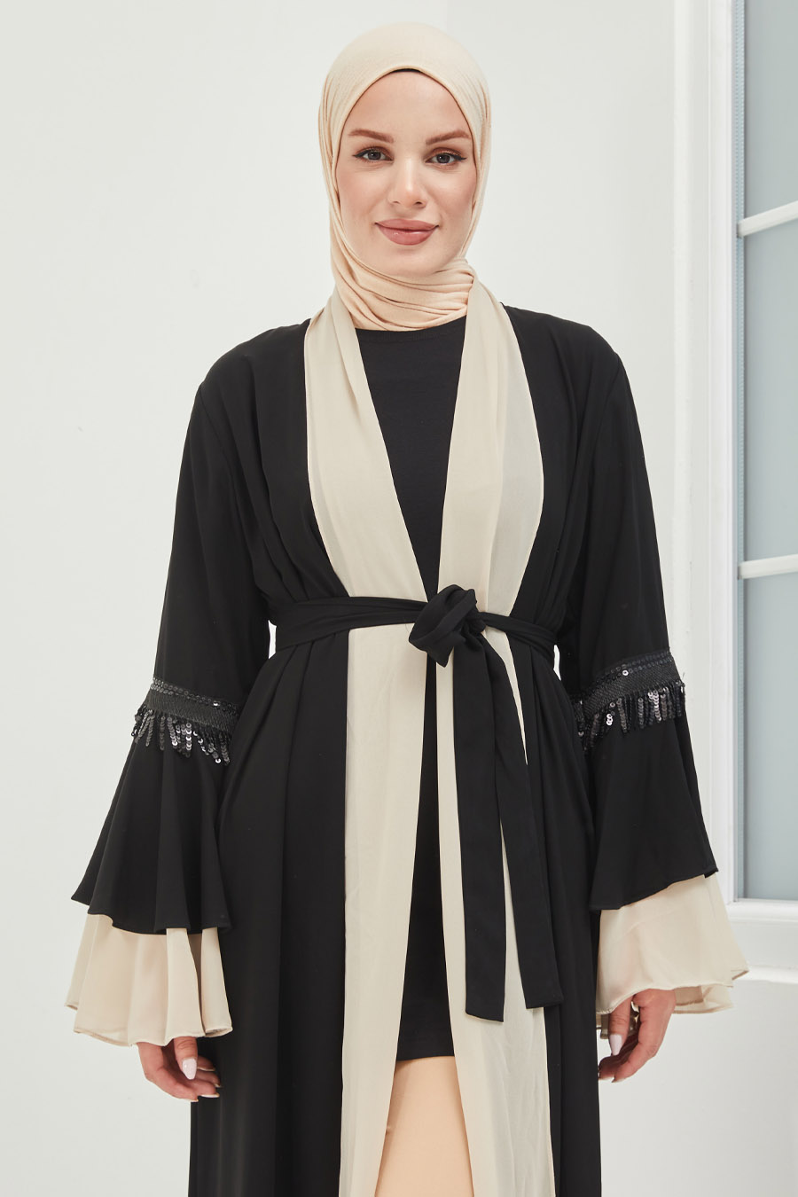Tesettür Abaya - Bej Tesettür Abaya - Bej