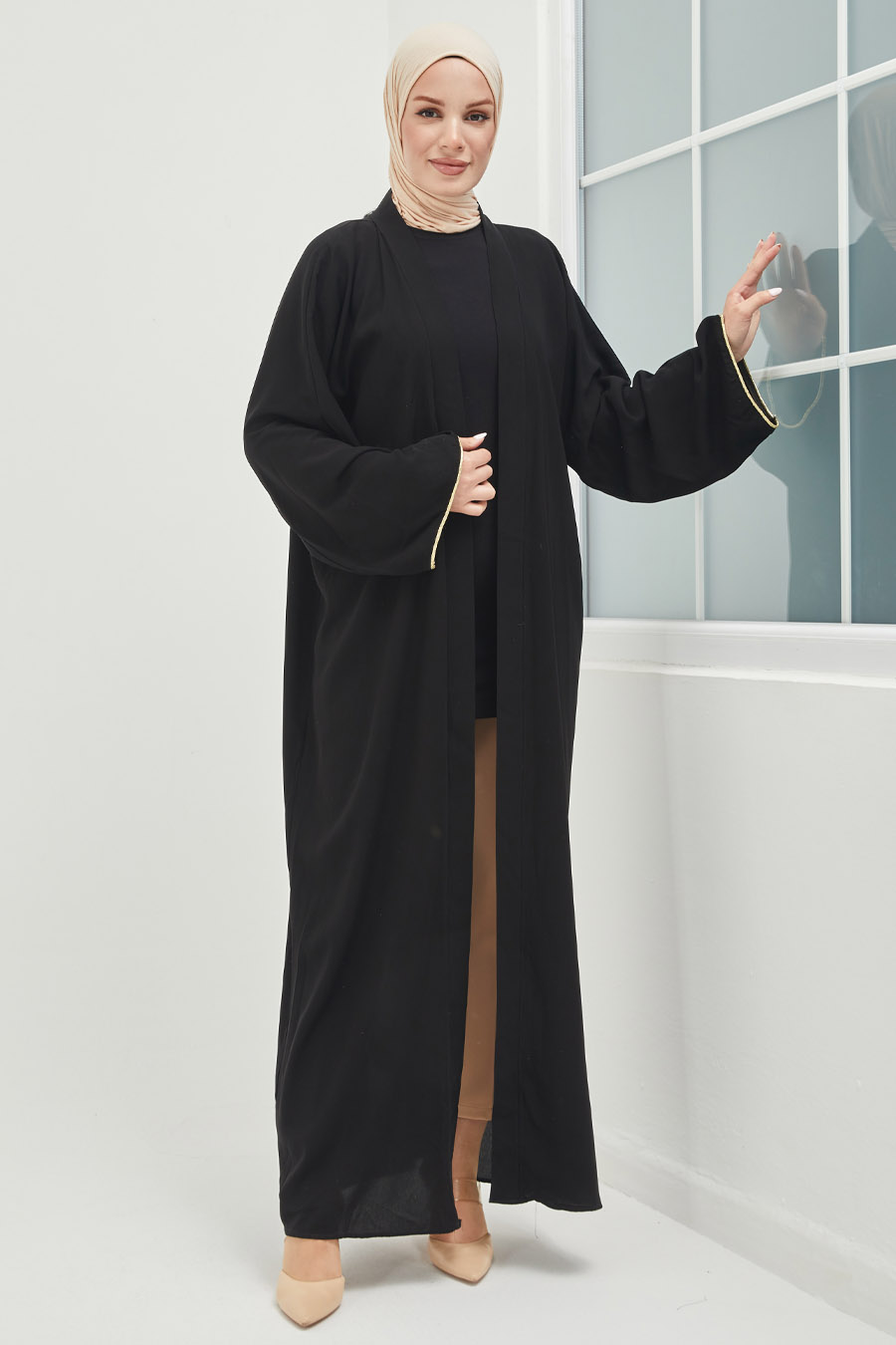 Tesettür Abaya - Siyah