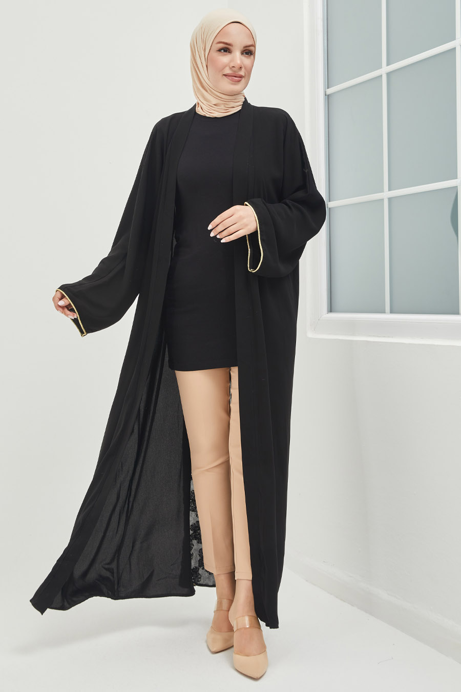 Tesettür Abaya - Siyah