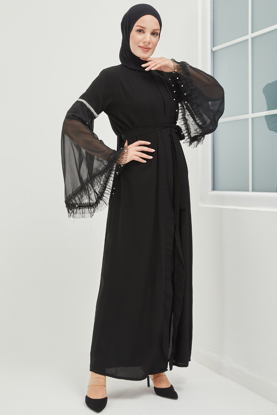 Tesettür Abaya - Siyah