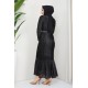 Dar Kesim Abiye Elbise - Siyah