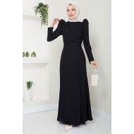 Tesettür Abiye Elbise - Siyah
