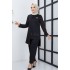 Tunic and Pant Suit - Black