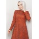 Evenıng Dress - BRICK COLOR 