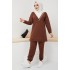 Tunic and Pant Suit - Brown
