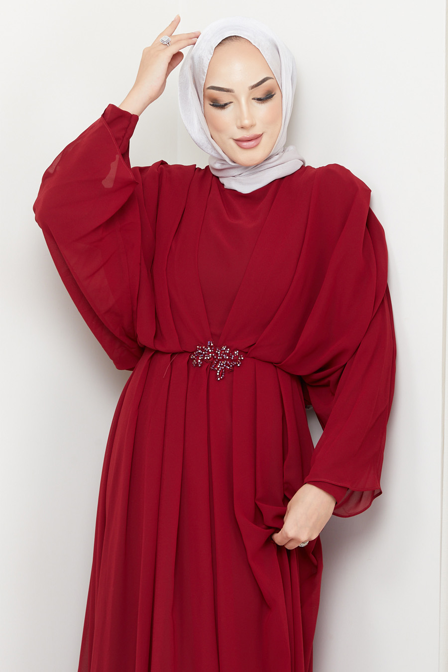 Evenıng Dress - Claret Red