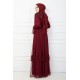 EVENING DRESS- CLARED RED 