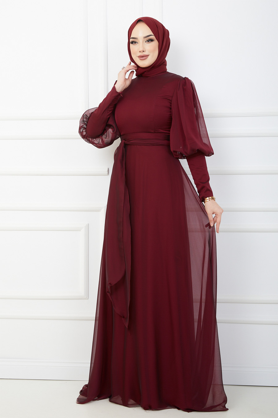 EVENING DRESS- CLARED RED 