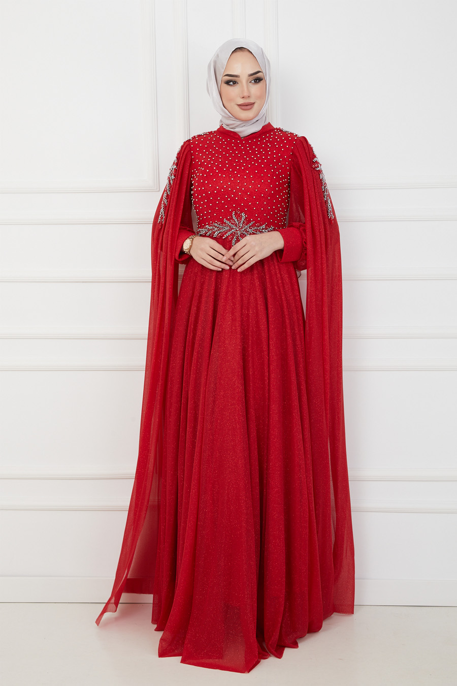 Evenıng Dress -Claret Red