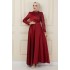 Evenıng Dress -Claret red