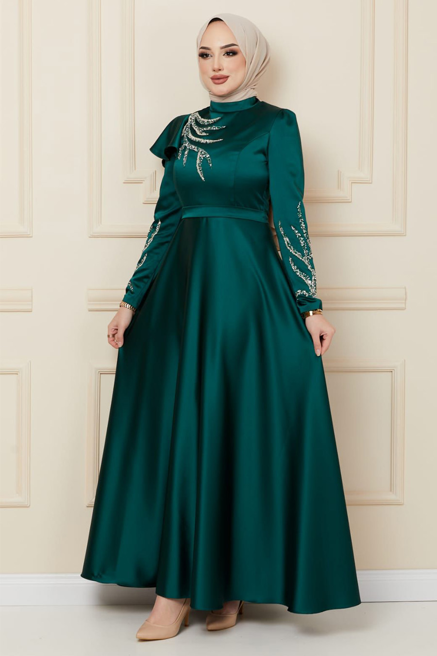 Evenıng Dress - EMERALD GREEN 