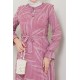 Patterned Dress -  ROSE COLOR 