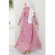 Patterned Dress -  ROSE COLOR 
