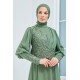 Tesettür Abiye Elbise - ÇAĞLA YEŞİLİ Tesettür Abiye Elbise - ÇAĞLA YEŞİLİ