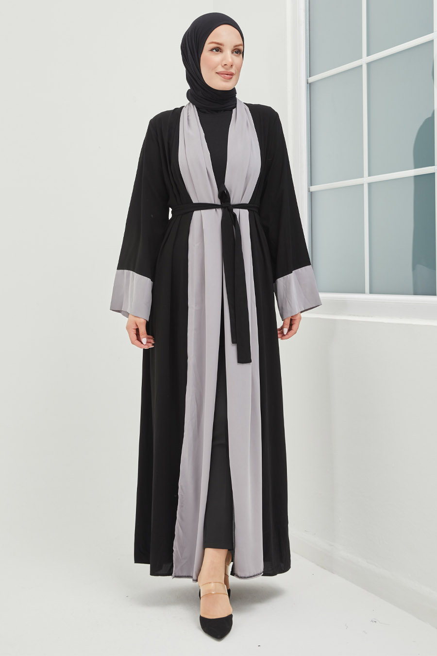 Tesettür Abaya - Gri