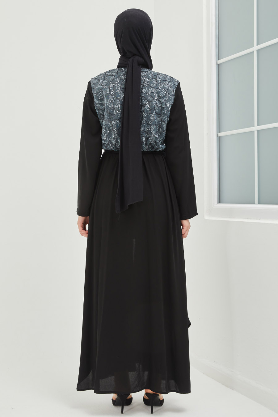 Tesettür Abaya - Gri