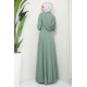 Lace Detaıled Evenıng  Dress - GREEN 