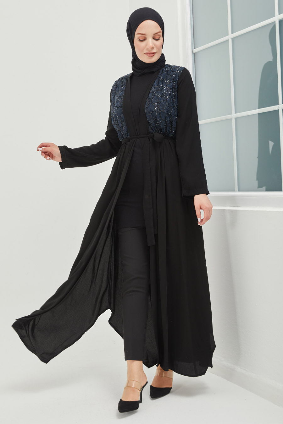 NAVY BLUE ABAYA 