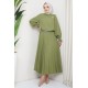 Tunic and Skirt Suit - OIL GREEN 