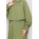 Tunic and Skirt Suit - OIL GREEN 