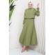 Tunic and Skirt Suit - OIL GREEN 