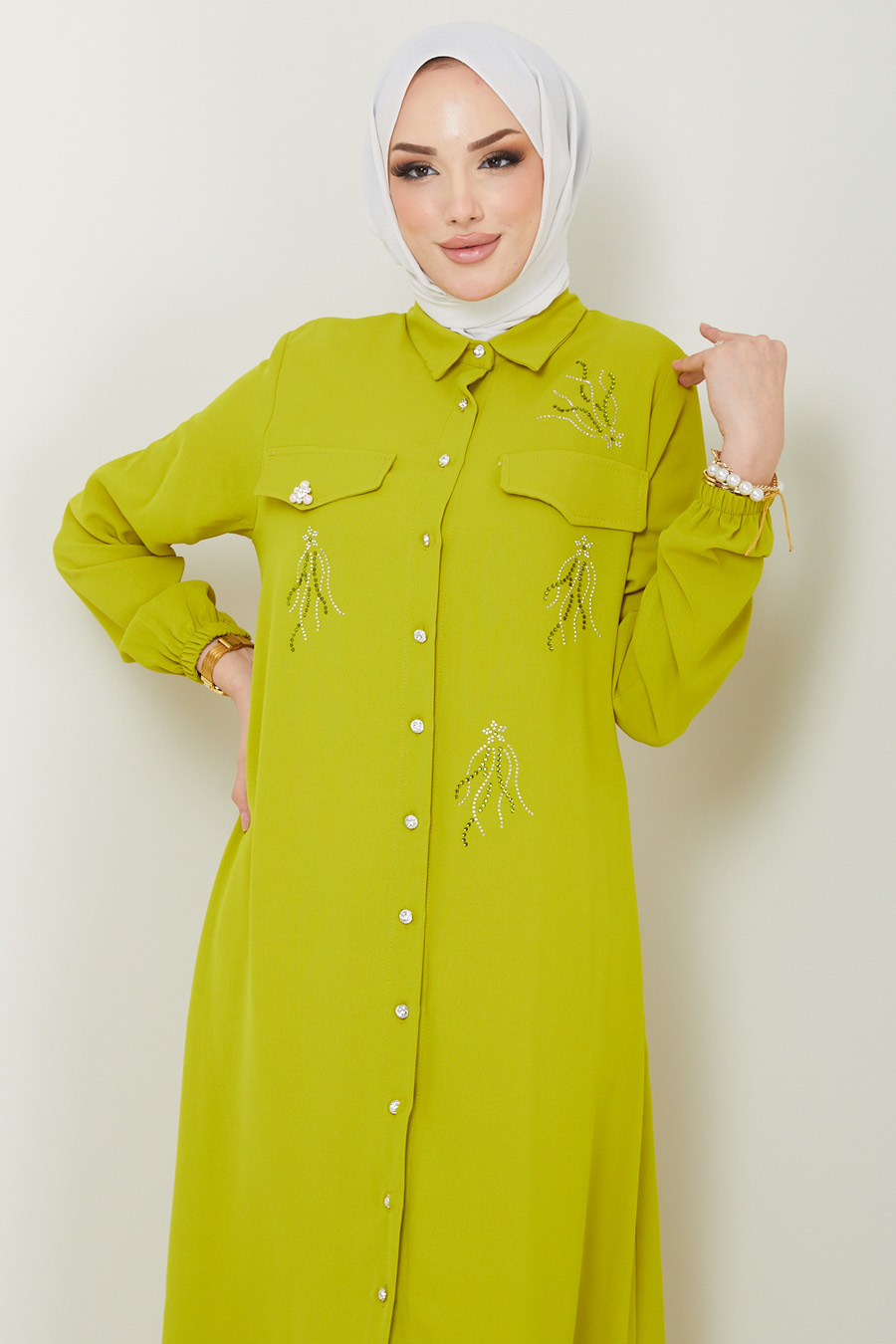 TUNIC -  OIL GREEN 