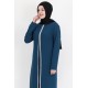 Tunic and Pant Suit - Petroleum Blue