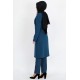 Tunic and Pant Suit - Petroleum Blue