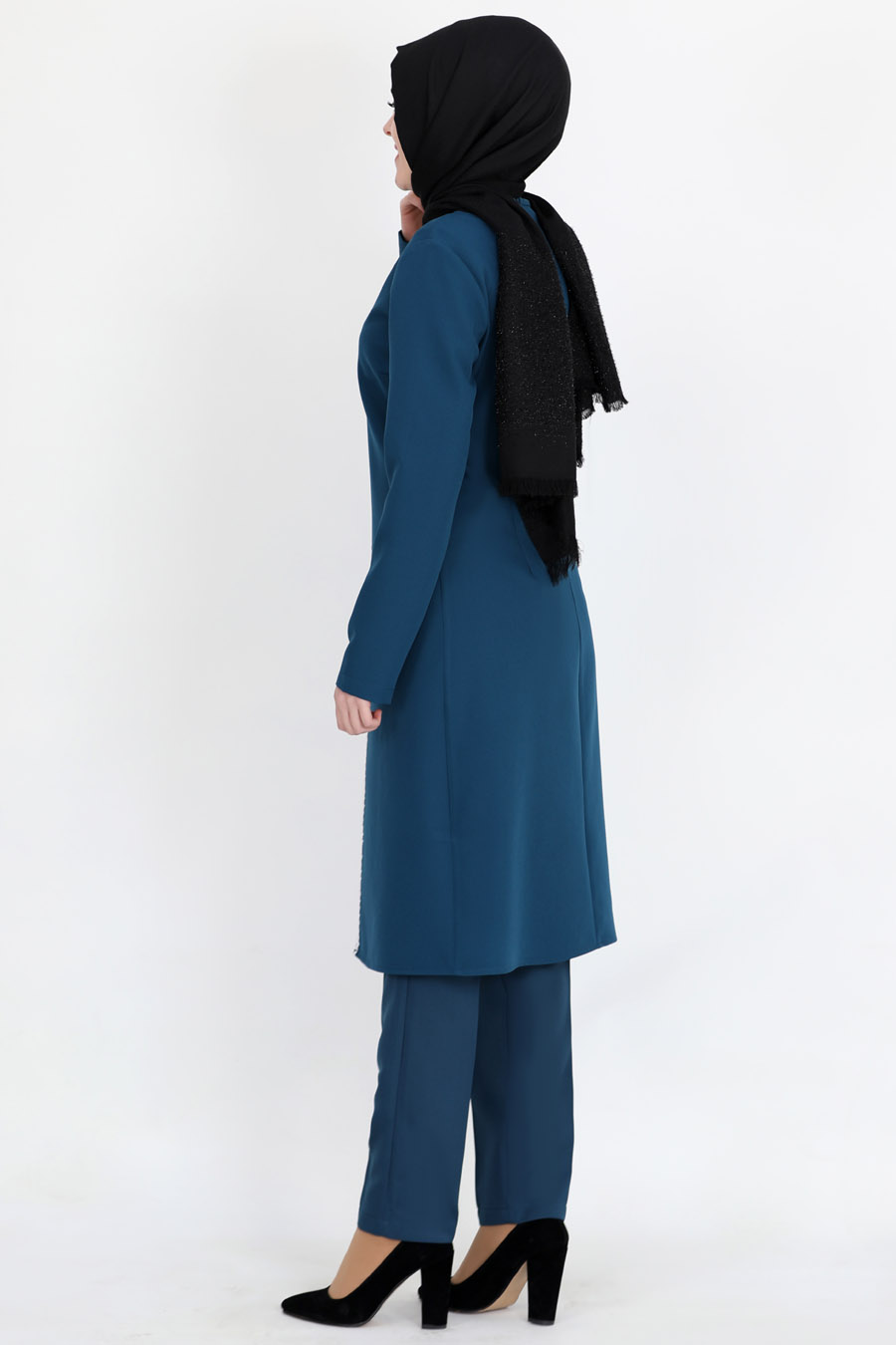 Tunic and Pant Suit - Petroleum Blue